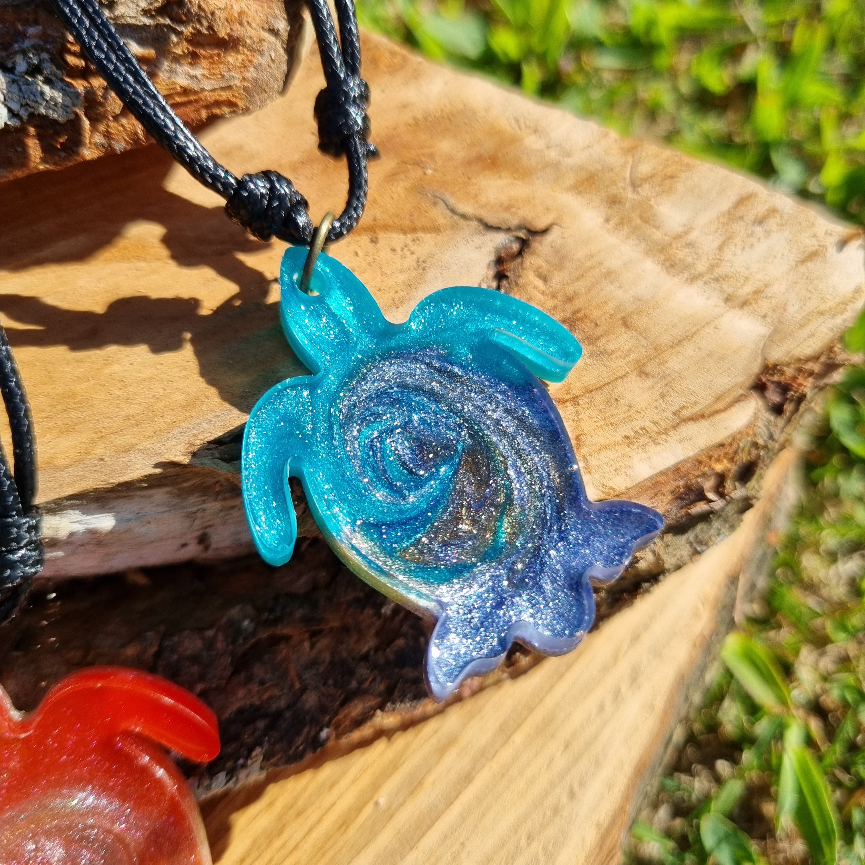 Turtle Glitter Pendant