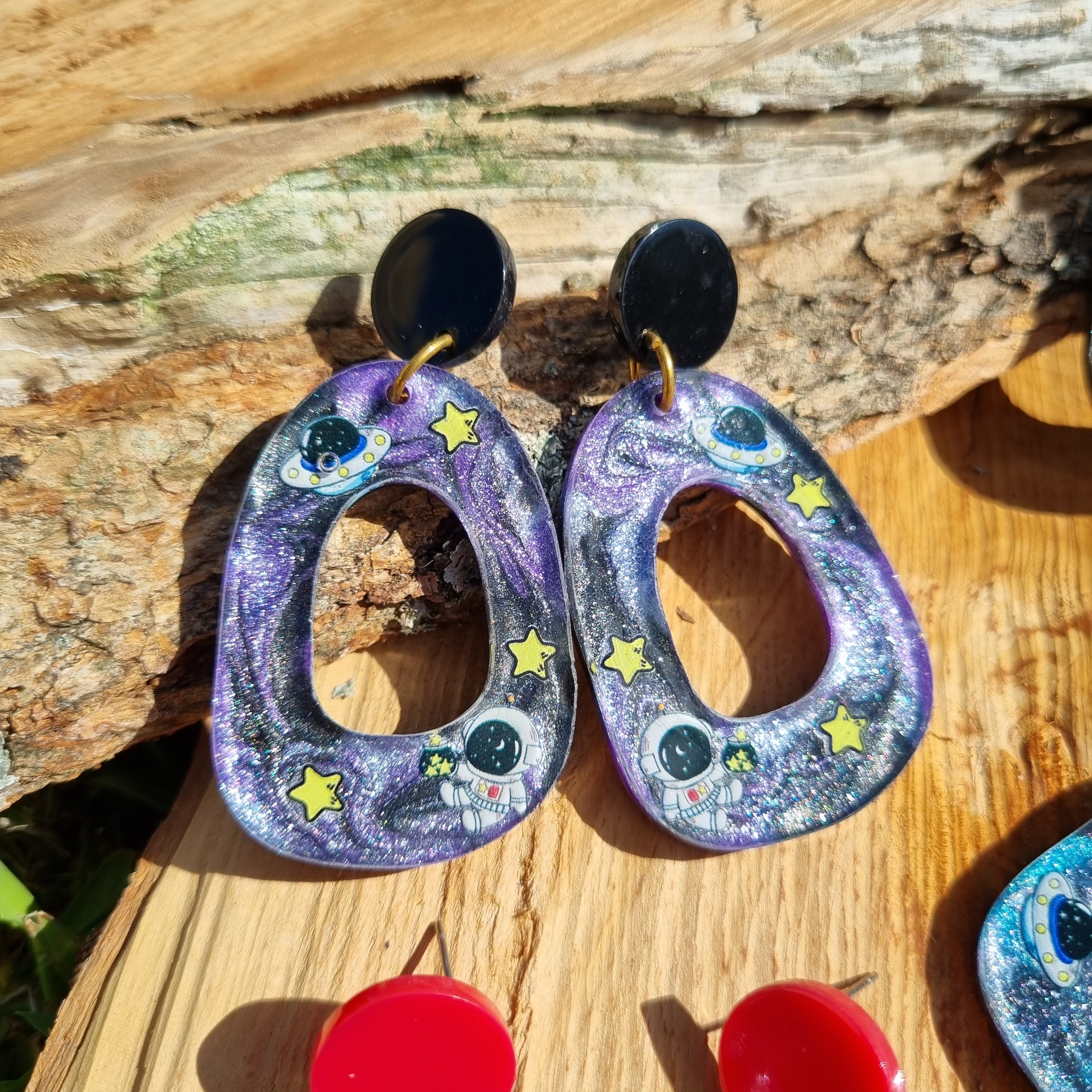 Geometric Space Earrings