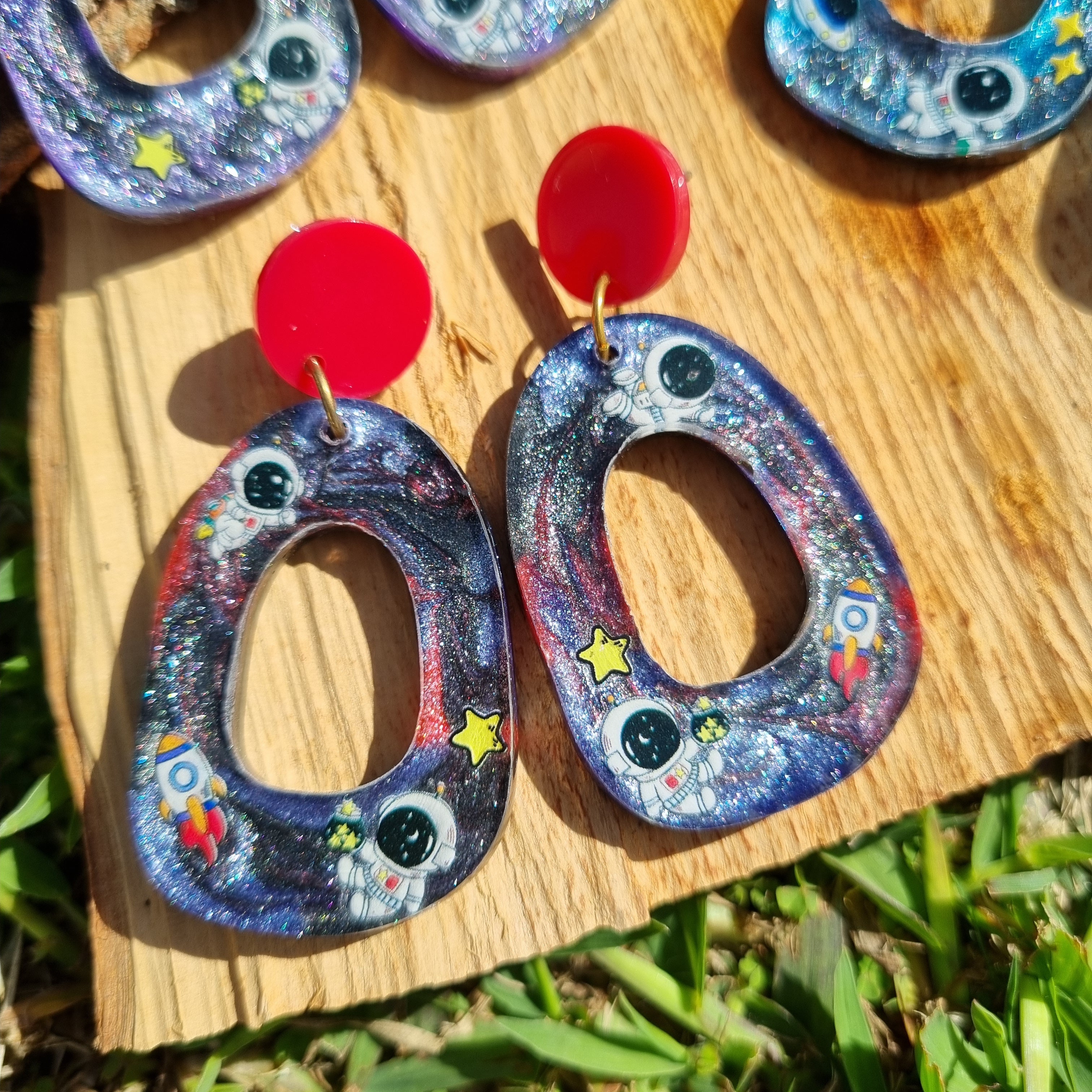 Geometric Space Earrings