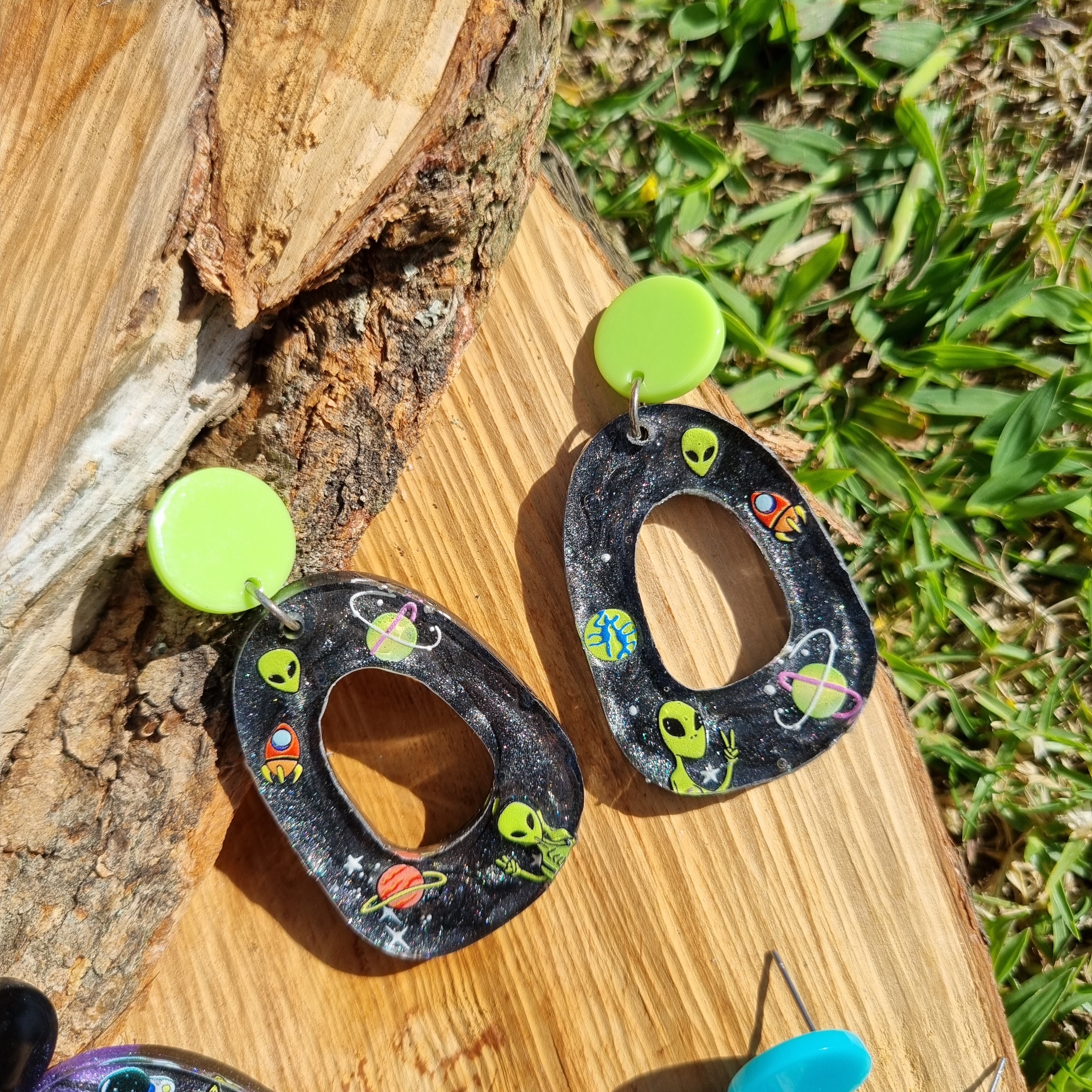 Geometric Space Earrings