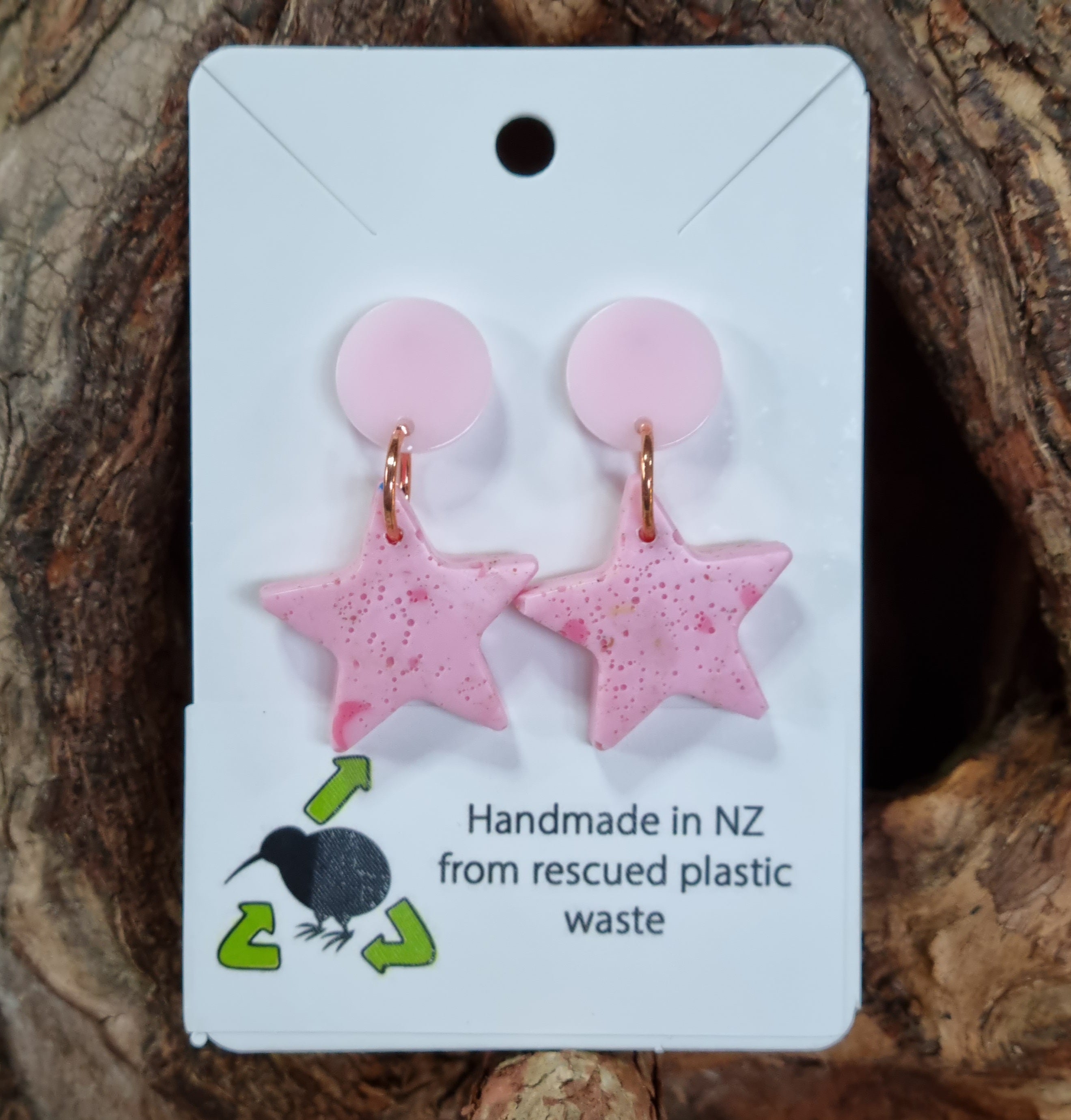 Star Earrings - recycled plastic